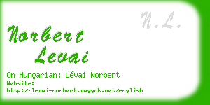 norbert levai business card
