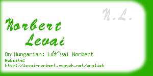 norbert levai business card